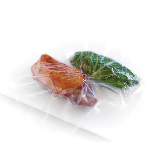 Raw duck and cabbage in vacuum bag