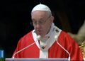 Папа Франциск отслужи онлайн литургия по повод Палмова неделя (видео)